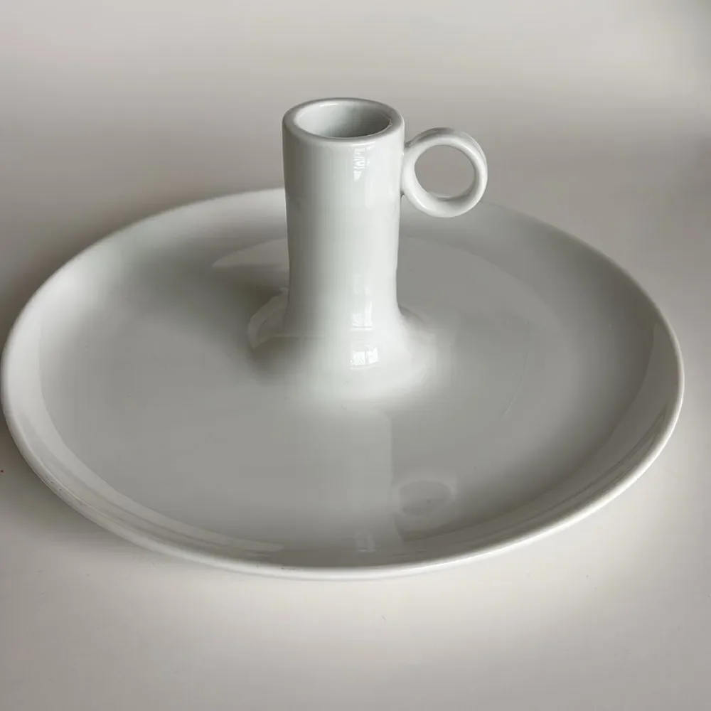 IKEA White Ceramic Taper Candleholder